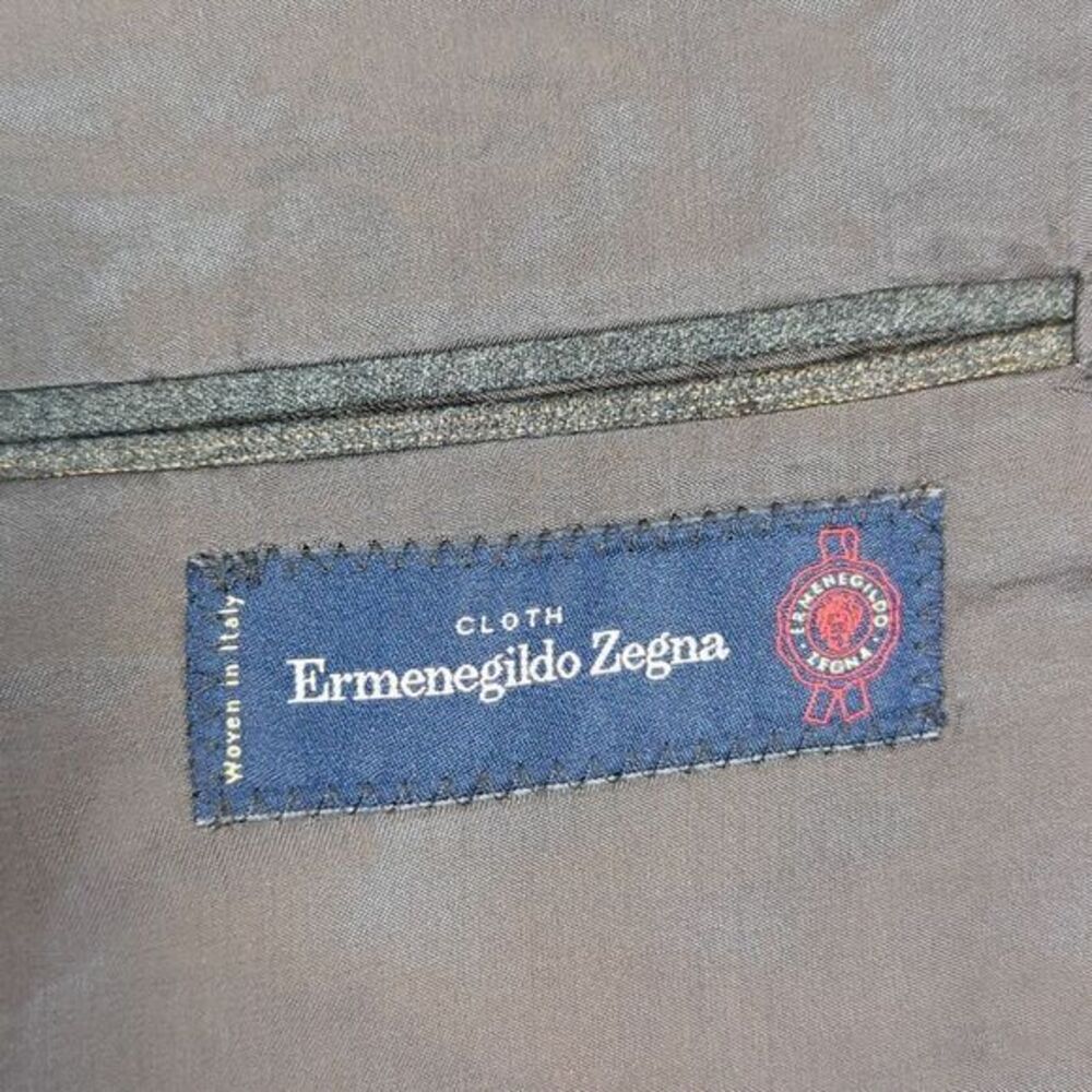 Ermenegildo Zegna Suzzara Wool Blazer Mens 44‎ Long Charcoal Striped Sport USA - Picture 6 of 14